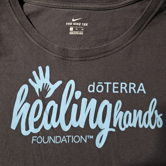 Nike Black Tee with Light Blue Graphic - Picture 2 of 7